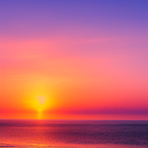 Generated sunset image